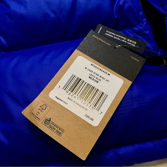 The North Face 1996 Retro Nuptse 700 Fill Packable Jacket Lapis Blue/Black - Picture 7 of 15